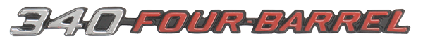 VC3247 - 1970-1973 Challenger 340 FOUR BARREL Hood Emblem.