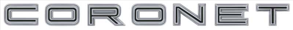 FD478R - 1967 Coronet Quarter Panel Emblem. 2 sets required per car.