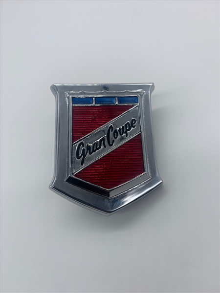 VC47689 - 1970-1971 Barracuda Gran Coupe Trunk Lock Cover Emblem. Includes hardware. You must use your original spring for this emblem.