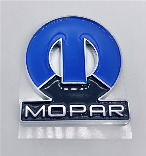 MY4BLU - Mopar M emblem with Adhesive Backing. Color : Blue