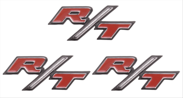 VC4809TS - 1971 Charger R/T fender and decklid emblems. Set of 3