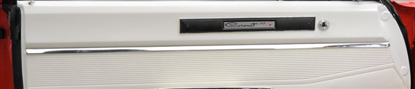 VC1182 - 1968 Coronet R/T Interior Upper Door Emblems. Pair. 2861182