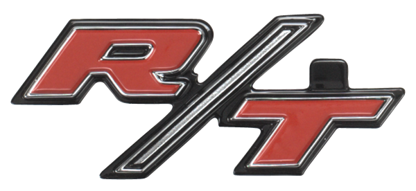 VC123 - 1968 Charger headlight door R/T emblem. 2785830