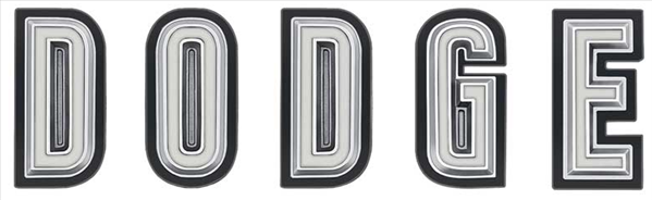 VC167 - Reproduction DODGE grille letters for 1968 coronet models.