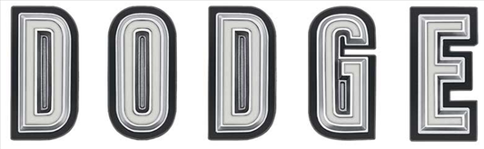 VC167 - Reproduction DODGE grille letters for 1968 coronet models.