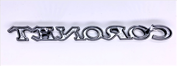 VC1751 - 1969-1972 Coronet Fender Emblem for Coronet 440 models. 2 Pin.