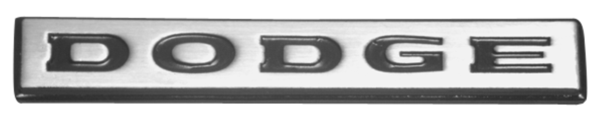 VC272 - 1972-1974 Dart Demon DODGE decklid emblem. Brushed finish.