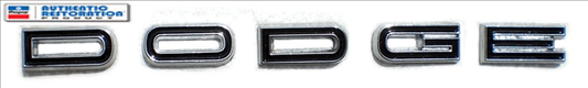 VC495 - 1967 and 1969 Coronet trunk lid DODGE letter set. - Mopar emblem product image