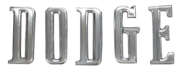 VC742 - 1970 -1974 Challenger DODGE hood letters set. Includes hardware.