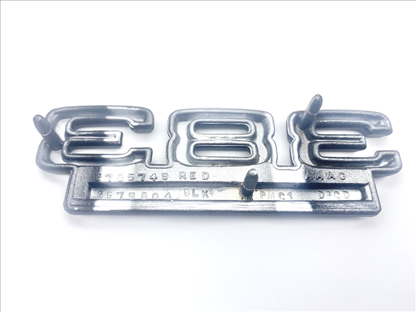 VC9804 - 1966 Charger 383 Four Barrel fender emblem with black accent. Each. OE 2579804