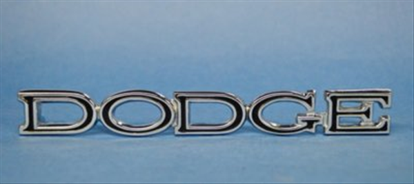 VC64442 - 1969 Dart DODGE Hood and 1971 Trunk emblem. Verify Length. 6 11/16" long x 13/16" tall - Mopar emblem product image