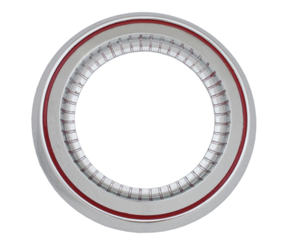 A065B - 1965 Coronet 440 and 500 trunk lid medallion bezel. - Mopar emblem product image