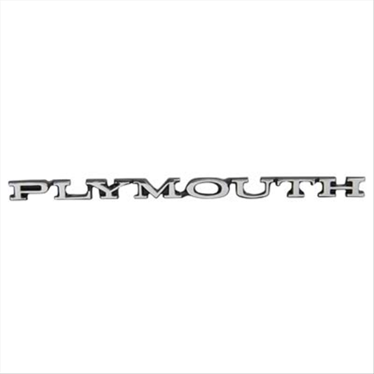 VC4927 - 1970-1974 Plymouth A-Body Trunk Lid  and Tailpanel Emblem. 5-1/2" long Adhesive backed.