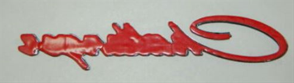 VC938 - 1970-1974 Challenger emblem adhesive backed.  Fits 1970 Fender, Decklid, 1971 Fender, Tail Panel and 1972-1974 Quarter Panel.