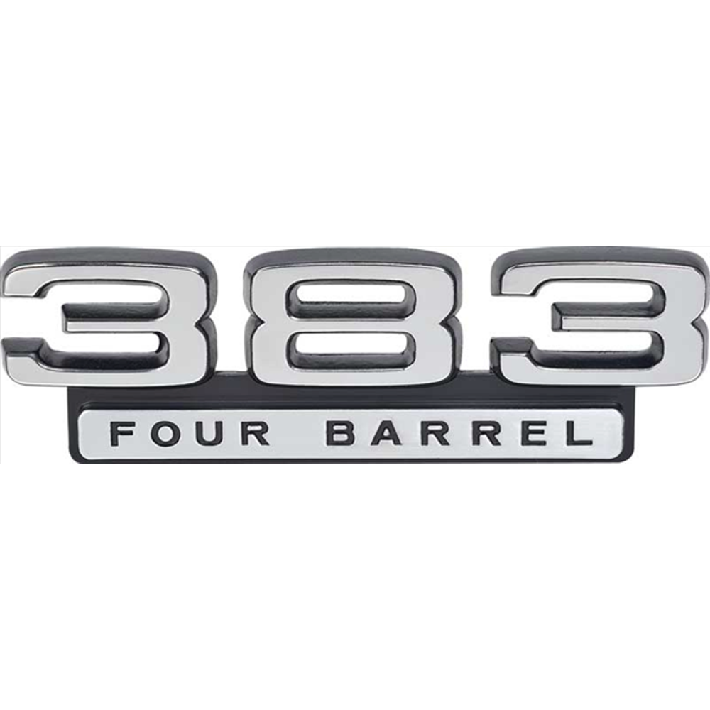 VC9804 - 1966 Charger 383 Four Barrel fender emblem with black accent. Each. OE 2579804 - Mopar emblem product image