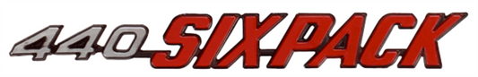 VC8804 - 1970-1971 Challenger 440 SixPack Hood Emblem for models with Rally Hood. 3 pin, includes hardware.