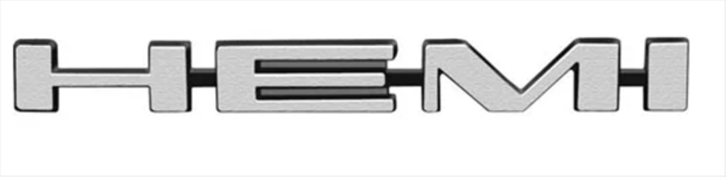 VC8876 - Hemi hood scoop emblem for 1969 - 1970 Dodge and 1969 Plymouth  B-body models. 2898876