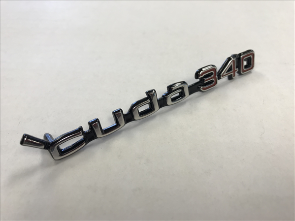 VC3158 - 1970 1971 1972 1973  Barracuda 340 Hood emblem. 3443159 3443158 2 Pin