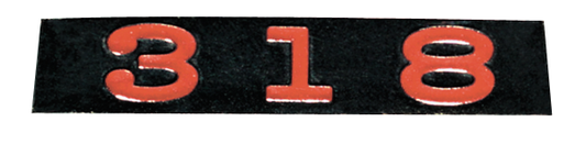 JP105 - Hood ornament foil insert, 1965 Plymouth B-body models with 318 hood ornament, reproduction.