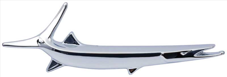 VC5320 - 1967-1968 Barracuda RH Passenger Side Fish Fender Emblem. - Mopar emblem product image