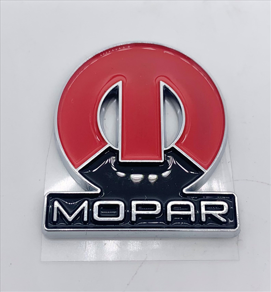 MY4RED - Mopar M emblem with Adhesive Backing. Color : Red - Mopar emblem product image