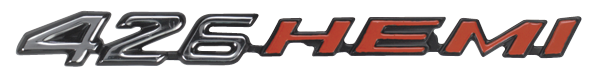 VC24890 - 1970-1971 Challenger 426 HEMI Shaker Hood Scoop Emblems. Left and Right Matched Pair. - Mopar emblem product image