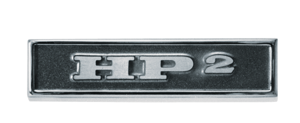 VC108 - Reproduction HP2 fender emblem for 1966 Belvedere models. - Mopar emblem product image