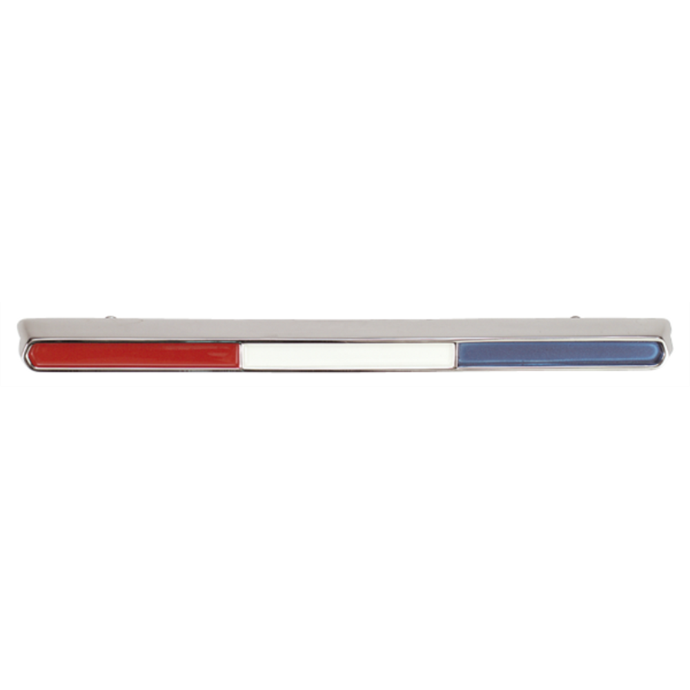 VC116 - 1967 GTX Tri-Color Bar grille emblem. 2582209 - Mopar emblem product image