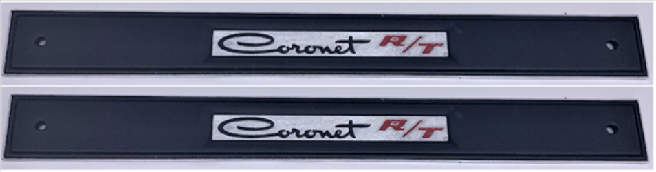 VC1182 - 1968 Coronet R/T Interior Upper Door Emblems. Pair. 2861182 - Mopar emblem product image