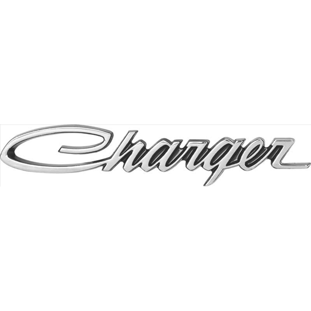 VC121 - 1969 Charger grille emblem. Except Charger 500. Includes all attaching hardware. Emblem located on the headlamp door of the 1969 Dodge Charger front grill - Mopar emblem product image