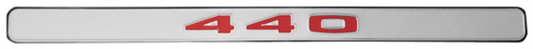 VC127 - Back-of-hood emblem, 1970 Road Runner and GTX, 440 lettering, reproduction.