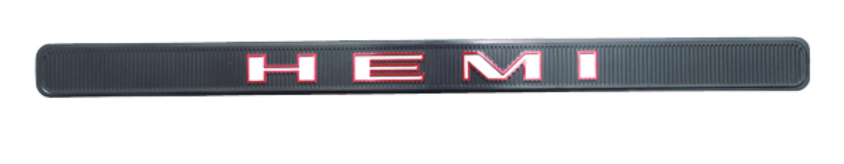 VC128 - Back-of-hood emblem, 1970 Road Runner and GTX, HEMI lettering, reproduction. - Mopar emblem product image