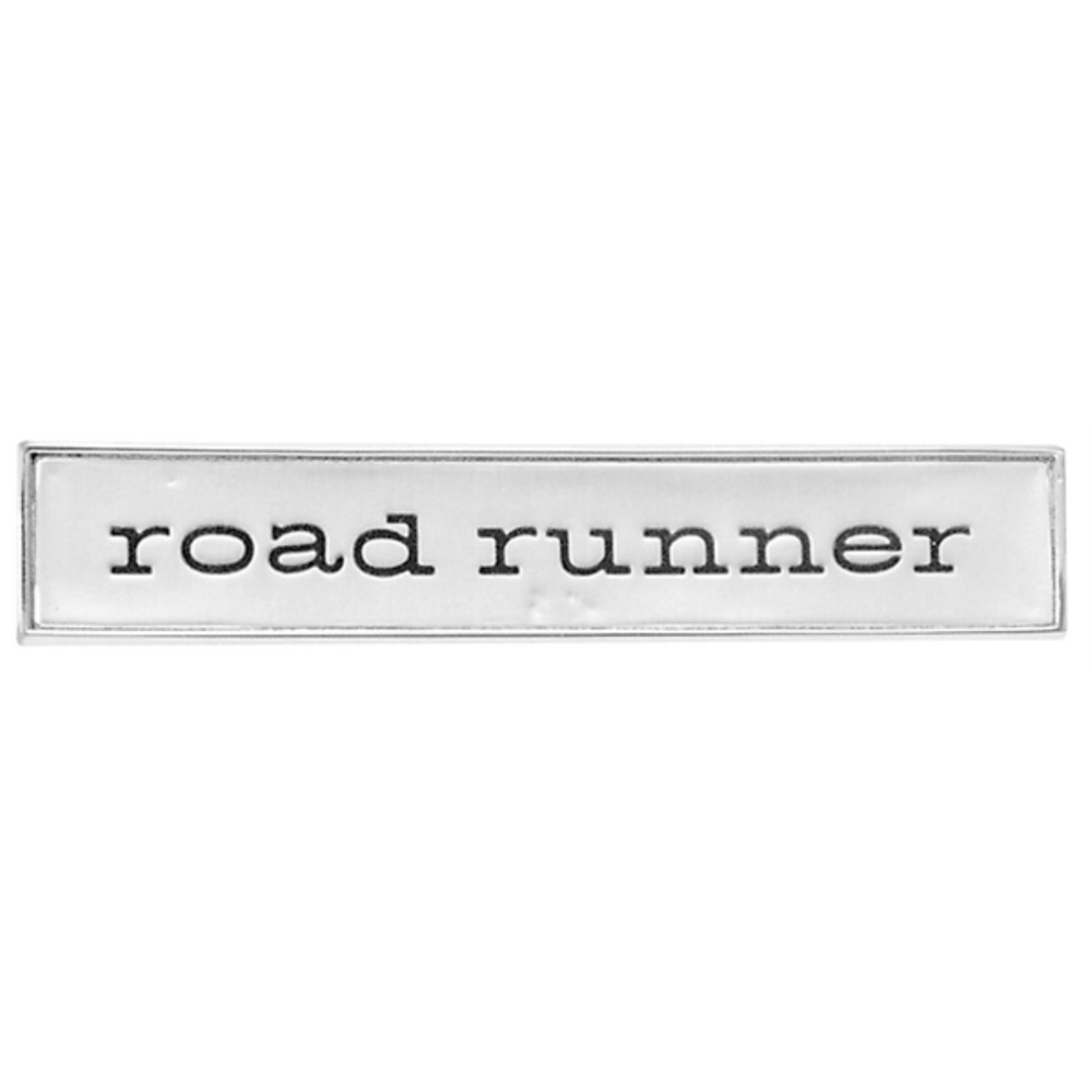 VC161 - Reproduction road runner door, dash, or decklid emblem for 1968 Road Runner models. - Mopar emblem product image
