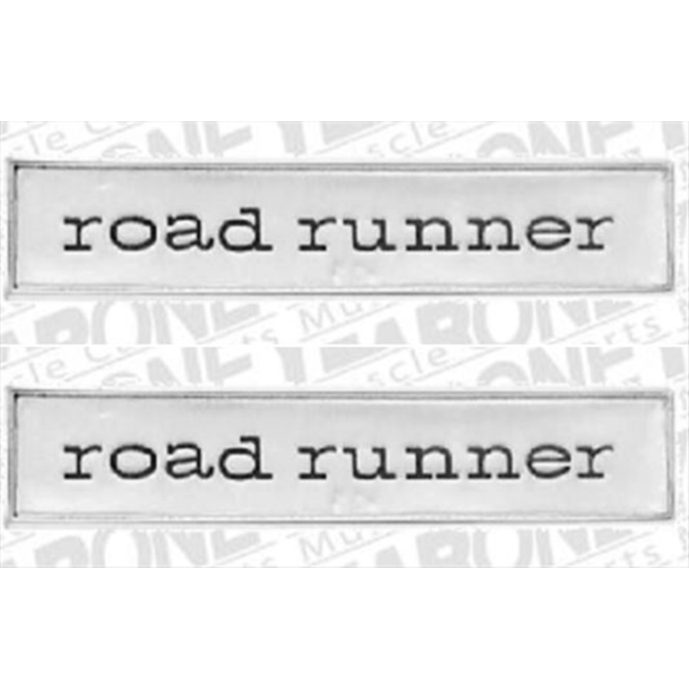 VC161P - 1968 1969 road runner door, dash, or decklid emblem pair. Includes hardware - Mopar emblem product image
