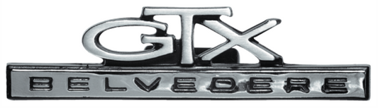 VC7449 - 1967 GTX Belvedere GTX glove box door emblem.
