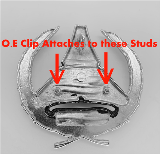 VC4381 - 1971-1972 Charger and 1970-1971 Challenger SE Painted sail panel emblem. Sold individually, use 2 per car. 3444937