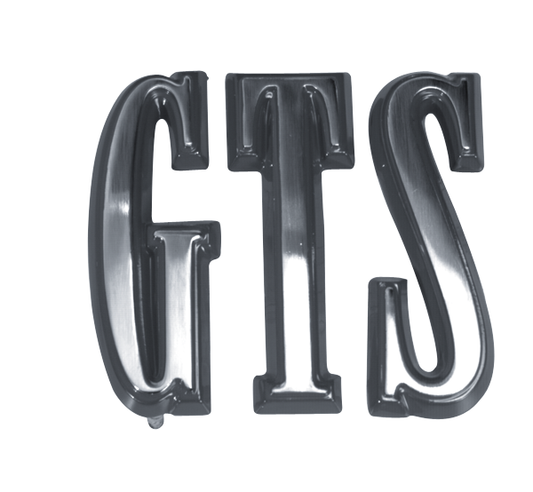 VC174BLK - 1968 Dart GTS Fender Letter Set. Black. Includes mounting hardware.