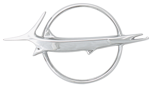 VC4610 - 1967 - 1968 Barracuda Hood emblem and 1967 Barracuda trunk lid emblem.