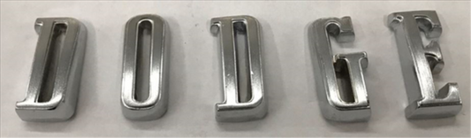 VC182SET - Reproduction DODGE tail panel letters for 1972-1974 Challenger models.
