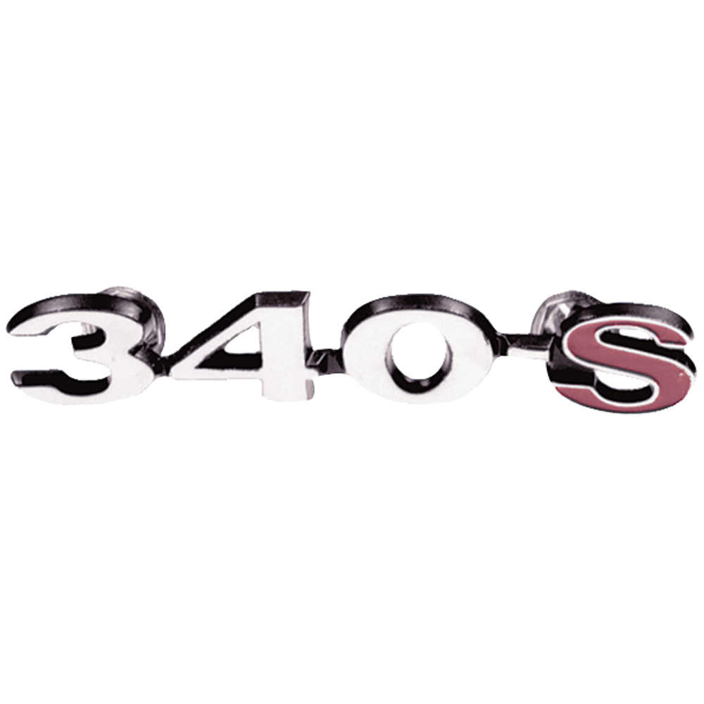 VC183 - Reproduction 340-S fender emblem for 1969 Barracuda models. Order two per car. - Mopar emblem product image