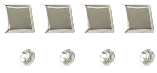 VC187SET - 1968-1969 Charger Door Panel Map Pocket Corner Trim Set of 4.