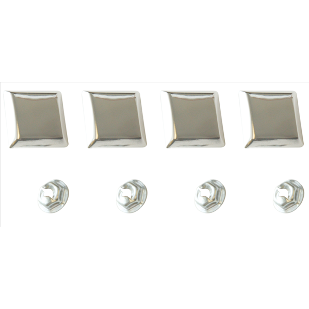 VC187SET - 1968-1969 Charger Door Panel Map Pocket Corner Trim Set of 4. - Mopar emblem product image