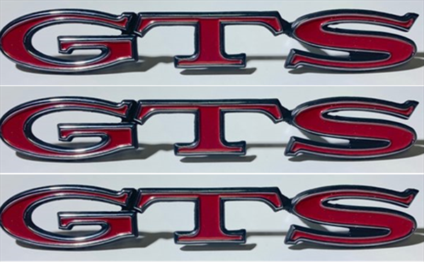 VC1895SET - 1969 Dart GTS hood and fender emblem. SET OF 3 - Mopar emblem product image
