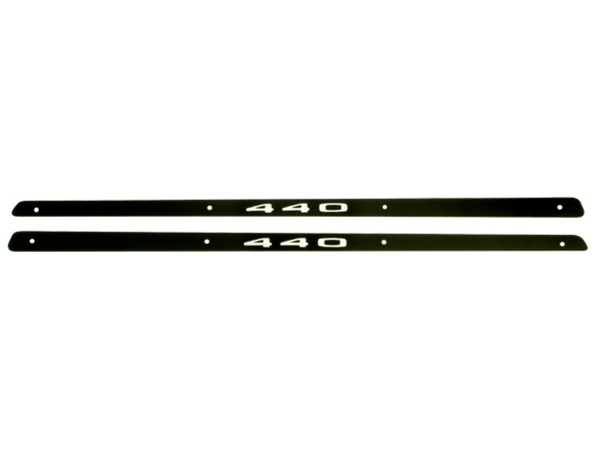 VC192 - 1968 GTX 440 Hood Call Out Inserts. Sold as a pair. - Mopar emblem product image
