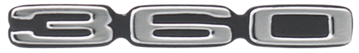 VC0255T - 1973 - 1976 Dart and Duster models  360 fender or hood emblem. TAPE BACK