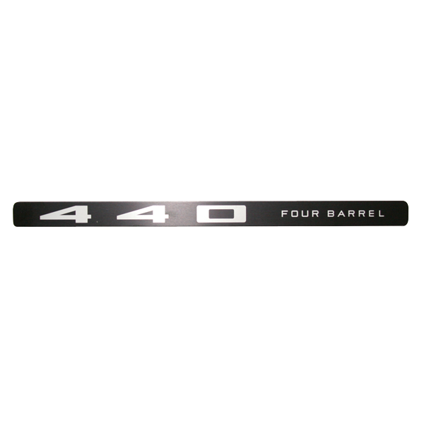 VC203 - Reproduction 1969 Dart GTS 440 FOUR BARREL nameplate insert. - Mopar emblem product image