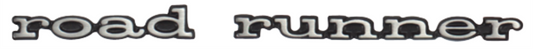VC207 - 1969 - 1974 road runner emblem. Pin Mounted. If you prefer a TAPE BACK version of this emblem us part number VC54901T. See applications below.