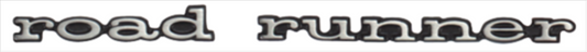VC207 - 1969 - 1974 road runner emblem.  Pin Mounted. If you prefer a TAPE BACK version of this emblem us part number VC54901T.   See applications below.