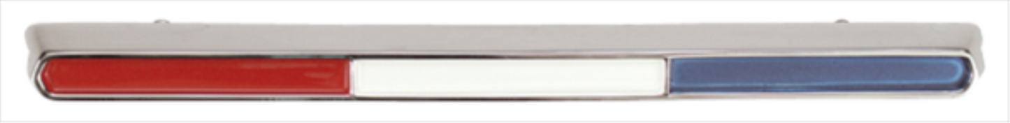VC2209 - 1967 Belvedere GTX Tri-Color Bar grille emblem.