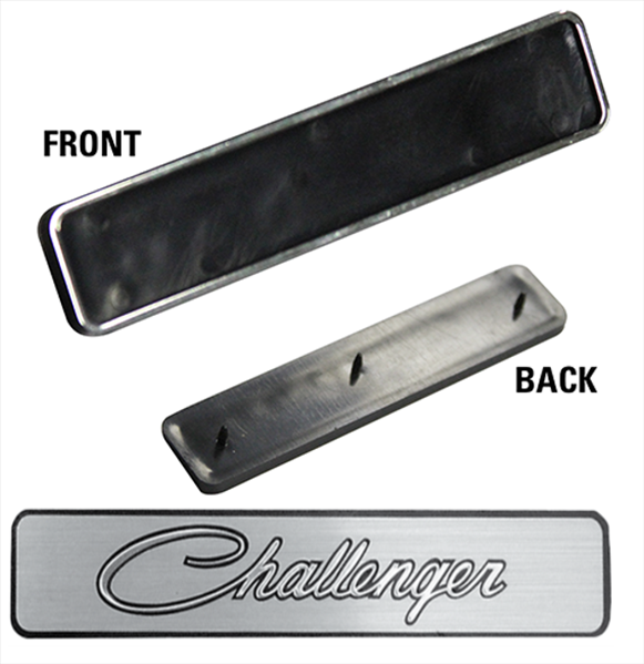 VC221B - 1971-1974 Challenger Dash Emblem with backing plate.  Includes Emblem and two pin base.